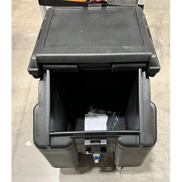 Scratch and Dent Cambro ICS100L110 SlidingLid™ Black Mobile Ice Bin - 100 lb. Capacity