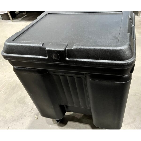 Scratch and Dent Cambro ICS100L110 SlidingLid™ Black Mobile Ice Bin - 100 lb. Capacity