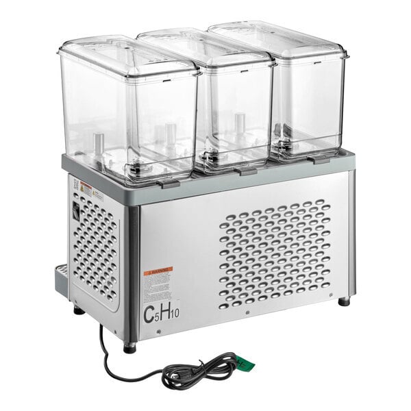 Scratch and Dent Crathco SR-35-16 Classic Pro Bubbler Triple 4.75 Gallon Bowl Refrigerated Beverage Dispenser - 120V