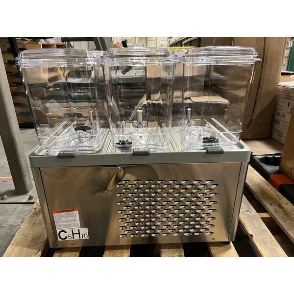 Scratch and Dent Crathco SR-35-16 Classic Pro Bubbler Triple 4.75 Gallon Bowl Refrigerated Beverage Dispenser - 120V