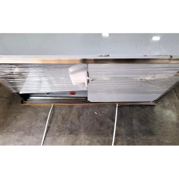 Scratch and Dent Regency 30" x 72" 16 Gauge Type 304 Stainless Steel Enclosed Base Table with Open Front and Adjustable Midshelf