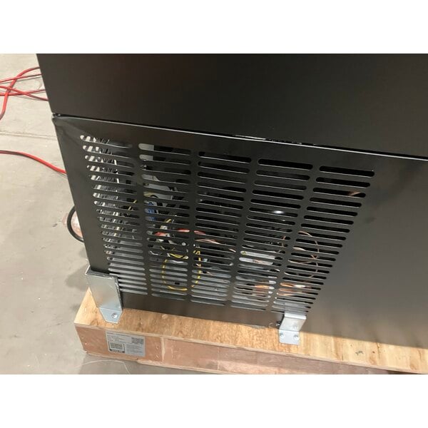 Scratch and Dent Avantco UBB-2G-HC 59" Black Counter Height Glass Door Back Bar Refrigerator with LED Lighting