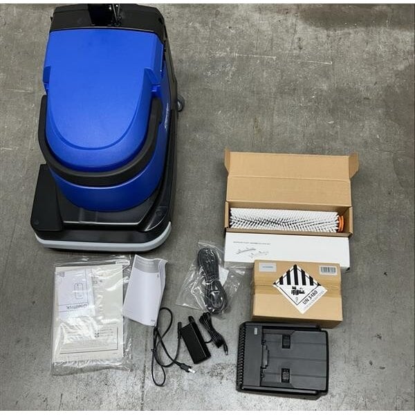 Scratch and Dent Clarke MA30 13B 14" Cordless Walk Behind Cylindrical Floor Scrubber with Fast Charger - 1.6 Gallon