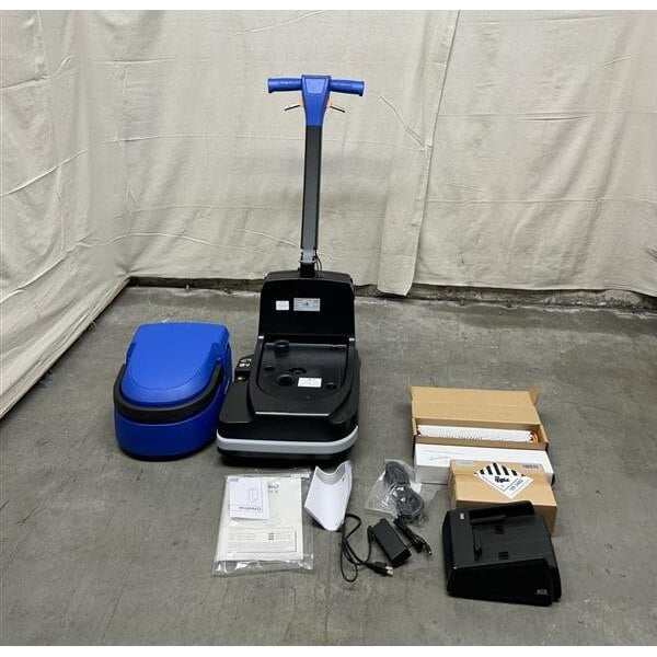 Scratch and Dent Clarke MA30 13B 14" Cordless Walk Behind Cylindrical Floor Scrubber with Fast Charger - 1.6 Gallon