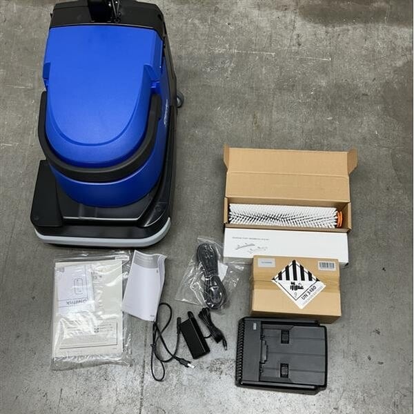 Scratch and Dent Clarke MA30 13B 14" Cordless Walk Behind Cylindrical Floor Scrubber with Fast Charger - 1.6 Gallon