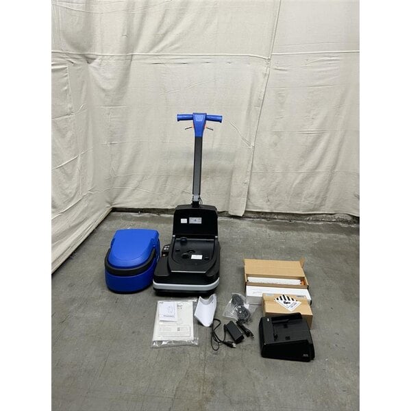 Scratch and Dent Clarke MA30 13B 14" Cordless Walk Behind Cylindrical Floor Scrubber with Fast Charger - 1.6 Gallon