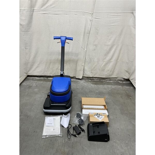 Scratch and Dent Clarke MA30 13B 14" Cordless Walk Behind Cylindrical Floor Scrubber with Fast Charger - 1.6 Gallon