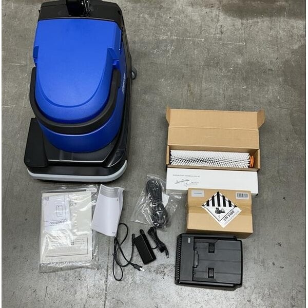 Scratch and Dent Clarke MA30 13B 14" Cordless Walk Behind Cylindrical Floor Scrubber with Fast Charger - 1.6 Gallon