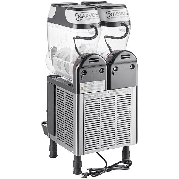 Scratch and Dent Narvon SM2 Double 3 Gallon Pourover Granita / Slushy / Frozen Beverage Machine - 115V