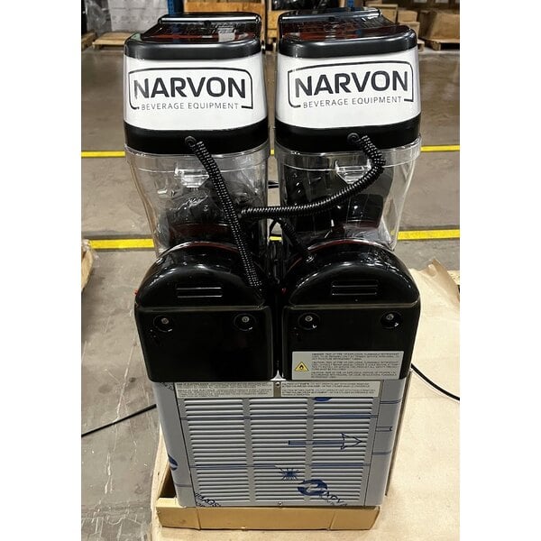 Scratch and Dent Narvon SM2 Double 3 Gallon Pourover Granita / Slushy / Frozen Beverage Machine - 115V