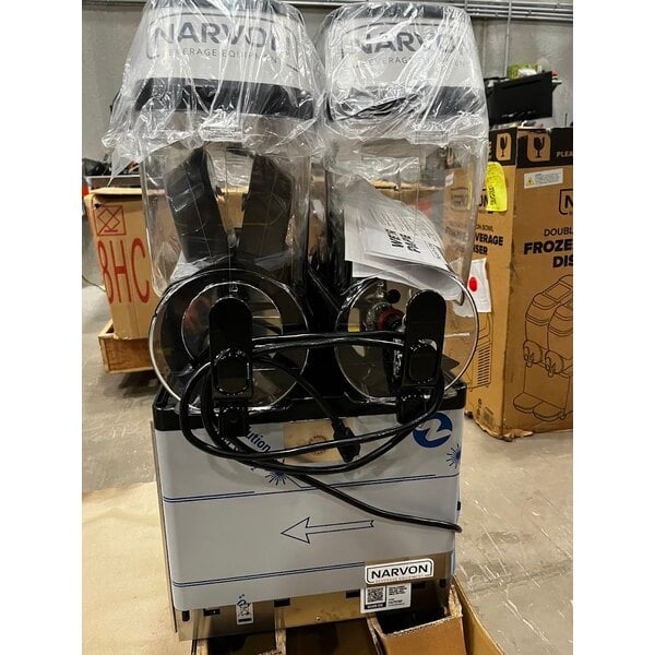 Scratch and Dent Narvon SM2 Double 3 Gallon Pourover Granita / Slushy / Frozen Beverage Machine - 115V