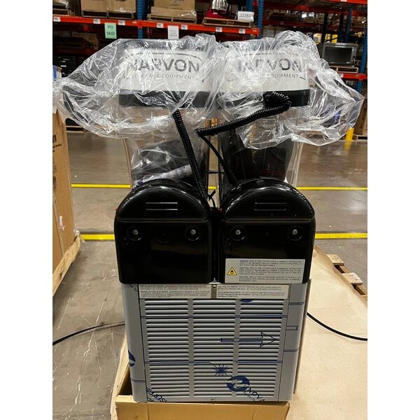 Scratch and Dent Narvon SM2 Double 3 Gallon Pourover Granita / Slushy / Frozen Beverage Machine - 115V