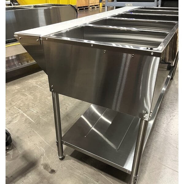 Scratch and Dent Avantco STE-5S Five Pan Open Well Electric Steam Table with Undershelf - 208/240V, 3750W