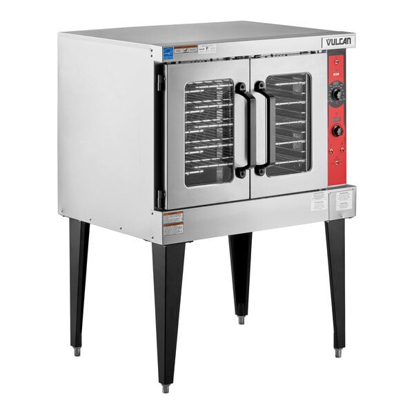 Scratch and Dent Vulcan VC5ED-12D1 240/3 Single Deck Full Size Electric Convection Oven With Legs - 240V, Field Convertible, 12 kW
