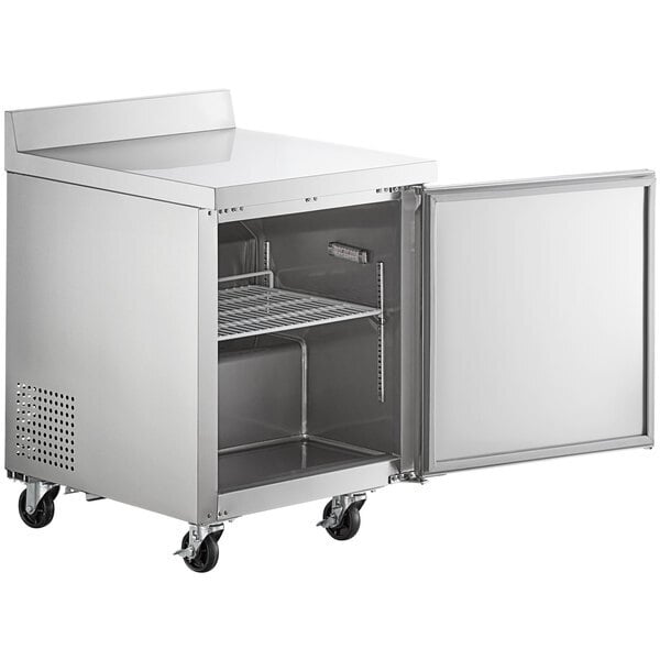 Scratch and Dent Avantco SS-WT-27F-HC 27" One Door Worktop Freezer with 3 1/2" Backsplash