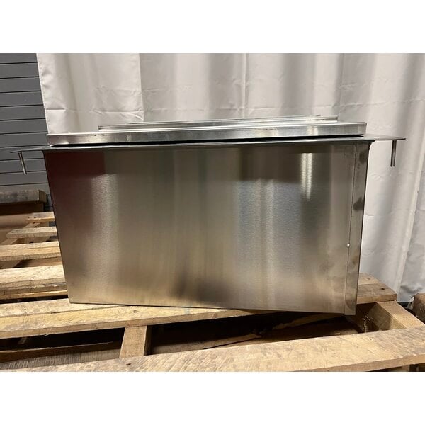 Scratch and Dent Regency 18" x 24" Stainless Steel Drop-In Ice Bin with Sliding Lid - 50 lb.