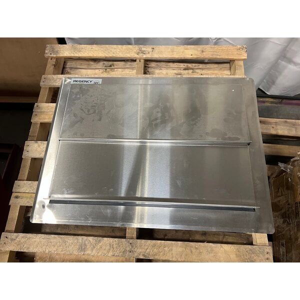 Scratch and Dent Regency 18" x 24" Stainless Steel Drop-In Ice Bin with Sliding Lid - 50 lb.