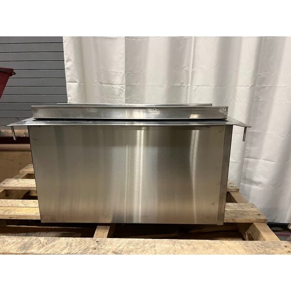 Scratch and Dent Regency 18" x 24" Stainless Steel Drop-In Ice Bin with Sliding Lid - 50 lb.