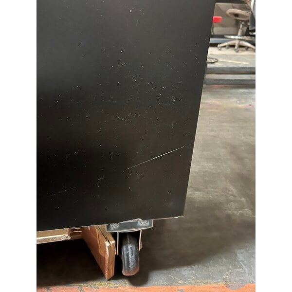Scratch and Dent Avantco GDC-49-HC 53" Black Swing Glass Door Merchandiser Refrigerator with LED Lighting