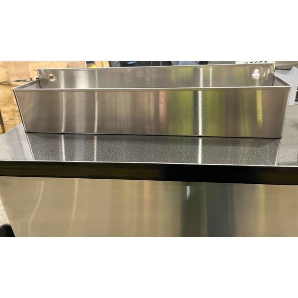Scratch and Dent Regency 63" Basic Stainless Steel Portable Bar with Two Removable Speed Rails and Ice Bin