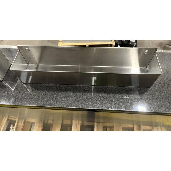 Scratch and Dent Regency 63" Basic Stainless Steel Portable Bar with Two Removable Speed Rails and Ice Bin