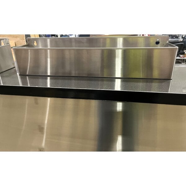 Scratch and Dent Regency 63" Basic Stainless Steel Portable Bar with Two Removable Speed Rails and Ice Bin