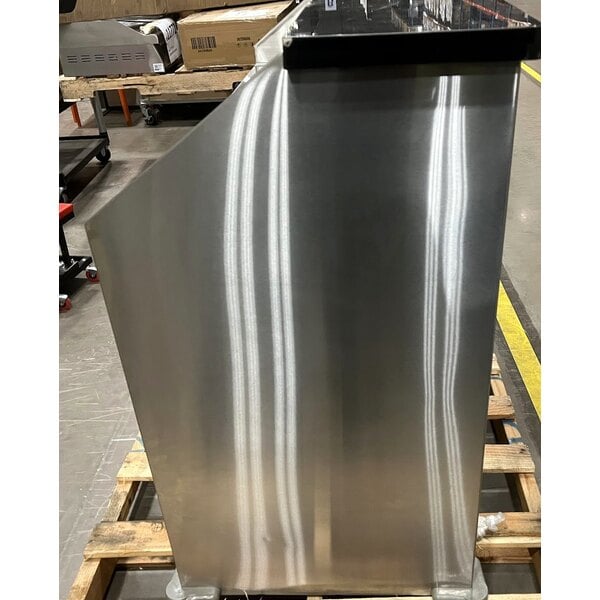 Scratch and Dent Regency 63" Basic Stainless Steel Portable Bar with Two Removable Speed Rails and Ice Bin