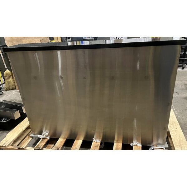 Scratch and Dent Regency 63" Basic Stainless Steel Portable Bar with Two Removable Speed Rails and Ice Bin