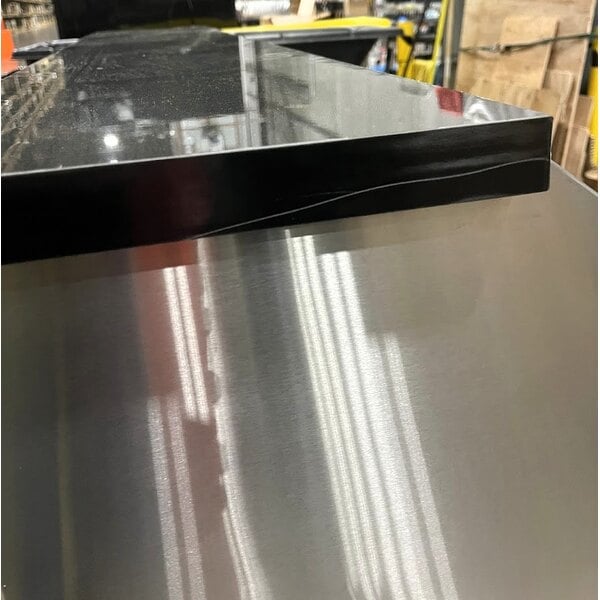 Scratch and Dent Regency 63" Basic Stainless Steel Portable Bar with Two Removable Speed Rails and Ice Bin