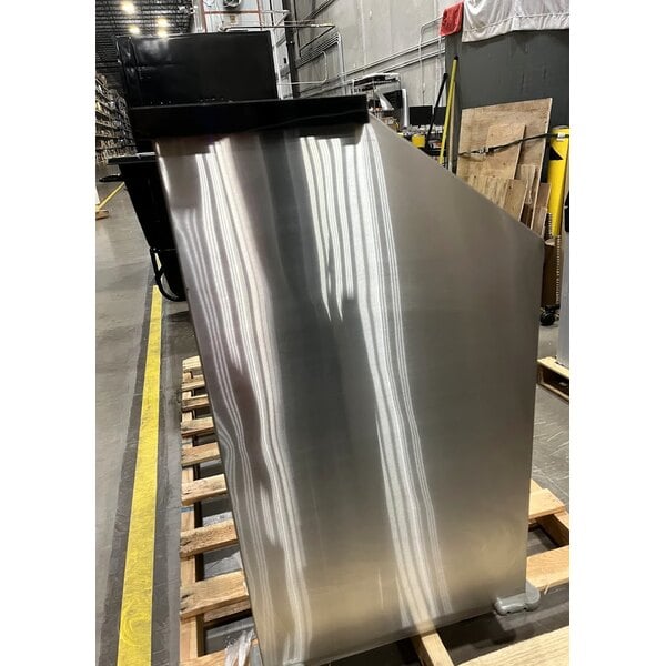Scratch and Dent Regency 63" Basic Stainless Steel Portable Bar with Two Removable Speed Rails and Ice Bin