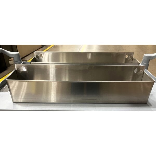 Scratch and Dent Regency 63" Basic Stainless Steel Portable Bar with Two Removable Speed Rails and Ice Bin