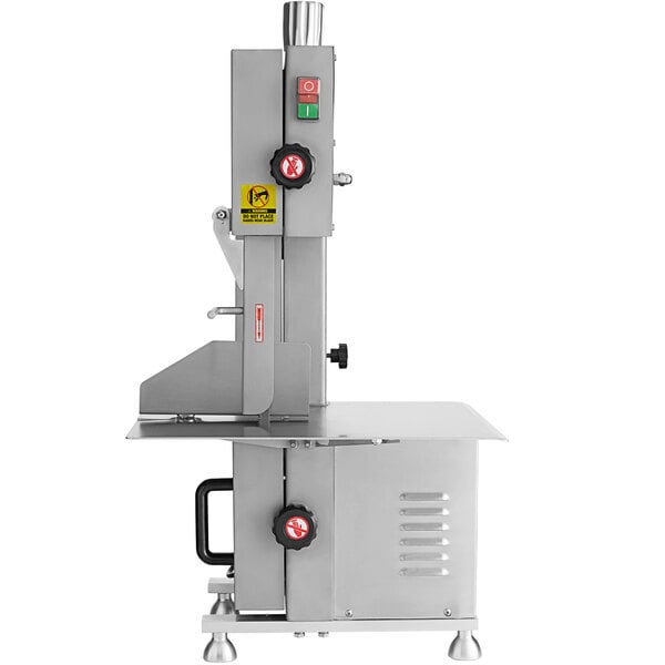 Scratch and Dent Avantco EMBS65SS 65" Blade Stainless Steel Countertop Vertical Band Meat Saw - 1 hp, 120V