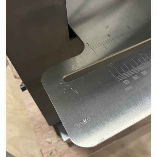 Scratch and Dent Avantco EMBS65SS 65" Blade Stainless Steel Countertop Vertical Band Meat Saw - 1 hp, 120V