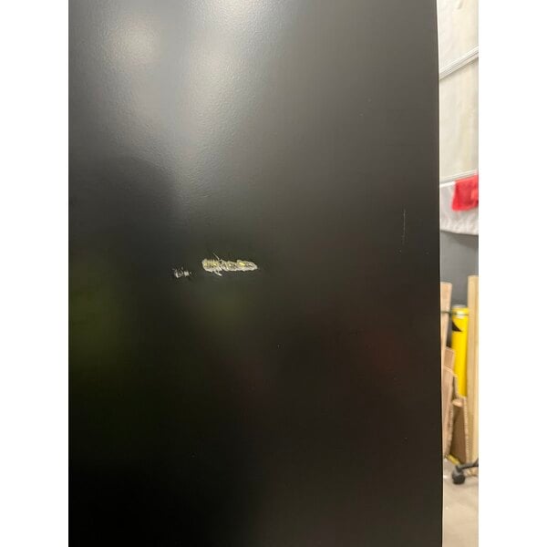 Scratch and Dent True FLM-81~TSL01 80 3/4" Black Refrigerated Glass Door Merchandiser with LED Lighting and Full Length Doors