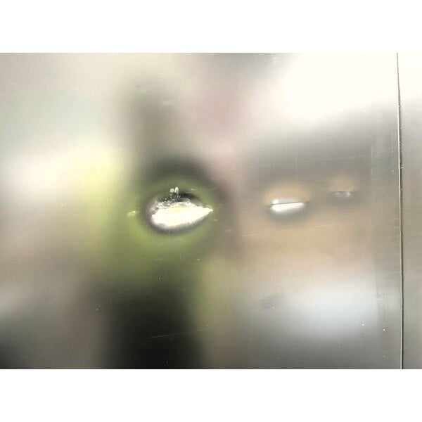 Scratch and Dent True FLM-81~TSL01 80 3/4" Black Refrigerated Glass Door Merchandiser with LED Lighting and Full Length Doors