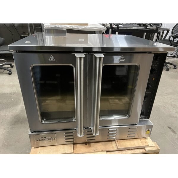 Scratch and Dent MainStreet Equipment CG1-L Single Deck Full Size Liquid Propane Convection Oven with Legs - 54,000 BTU