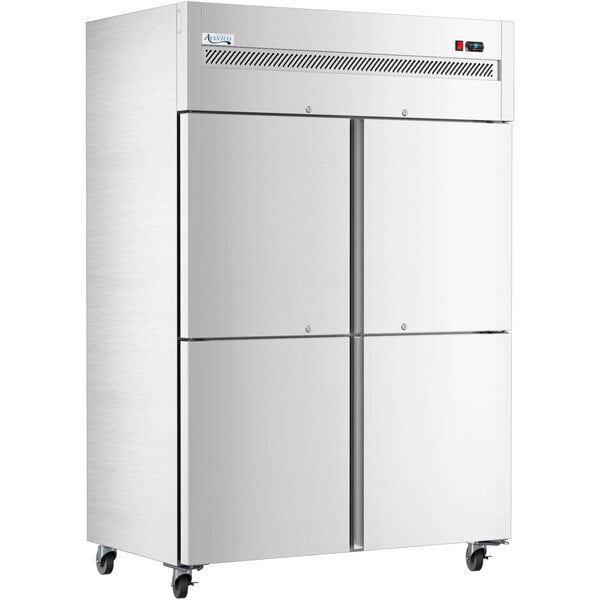 Scratch and Dent Avantco Z2-F4-K 54" Solid Half Door Stainless Steel Reach-In Freezer