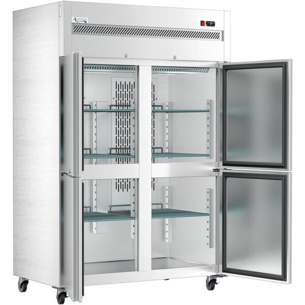 Scratch and Dent Avantco Z2-F4-K 54" Solid Half Door Stainless Steel Reach-In Freezer