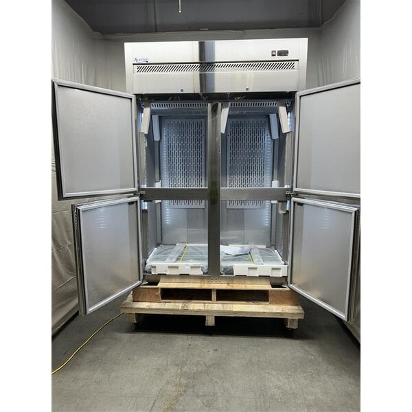 Scratch and Dent Avantco Z2-F4-K 54" Solid Half Door Stainless Steel Reach-In Freezer