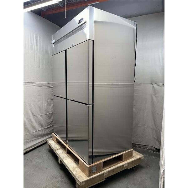 Scratch and Dent Avantco Z2-F4-K 54" Solid Half Door Stainless Steel Reach-In Freezer