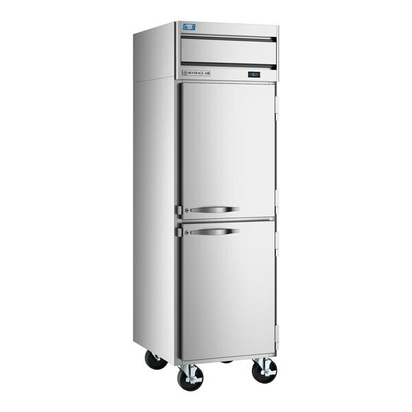 Scratch and Dent Beverage-Air CT1HC-1HS Cross-Temp 1 Section Convertible Reach-In Refrigerator / Freezer with Half Doors