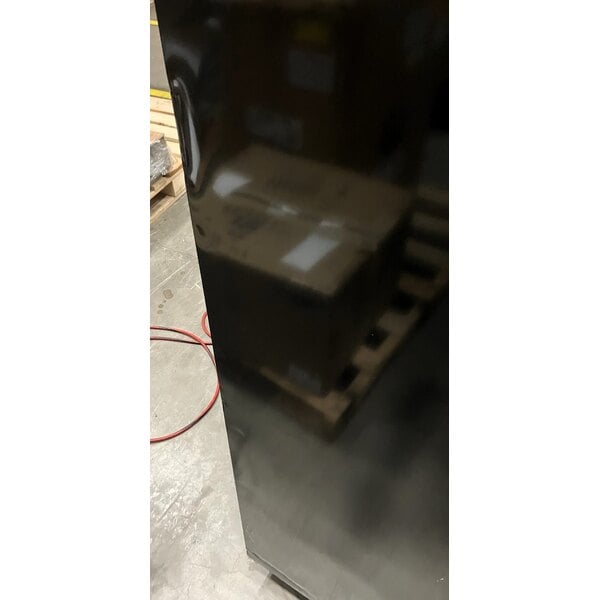 Scratch and Dent MainStreet Equipment GMC-49 52 3/4" Black Swing Glass Door Merchandiser Refrigerator - 120V