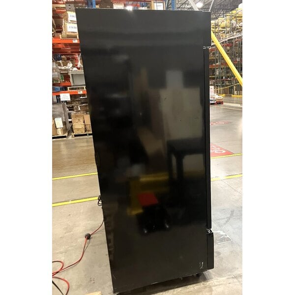 Scratch and Dent MainStreet Equipment GMC-49 52 3/4" Black Swing Glass Door Merchandiser Refrigerator - 120V