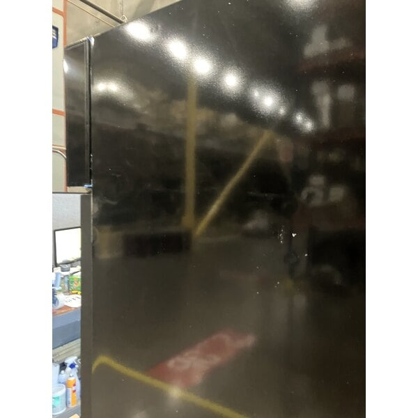 Scratch and Dent MainStreet Equipment GMC-49 52 3/4" Black Swing Glass Door Merchandiser Refrigerator - 120V