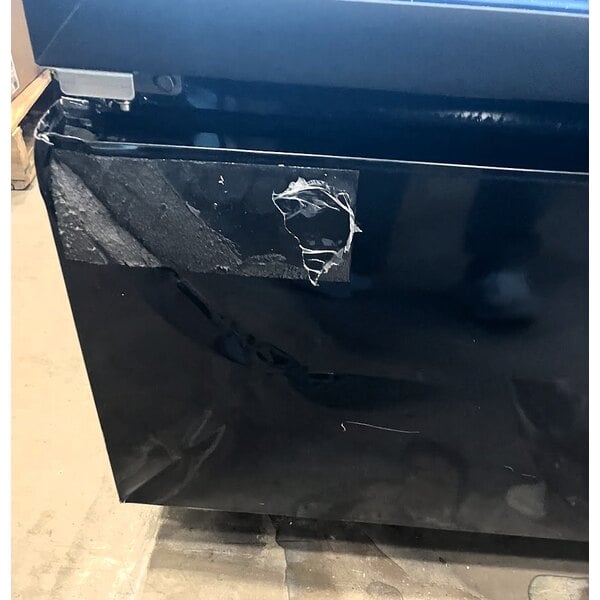 Scratch and Dent MainStreet Equipment GMC-49 52 3/4" Black Swing Glass Door Merchandiser Refrigerator - 120V