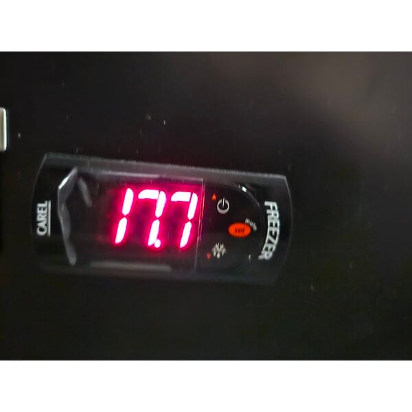 Scratch and Dent Avantco GD-ICE-49F 53" Black Indoor Glass Door Ice Merchandiser