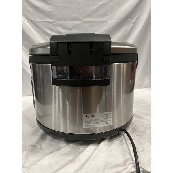 Scratch and Dent Avantco RCSB90 90 Cup (45 Cup Raw) Digital Electric Rice Cooker / Warmer with Hinged Lid - 240V, 2,500W