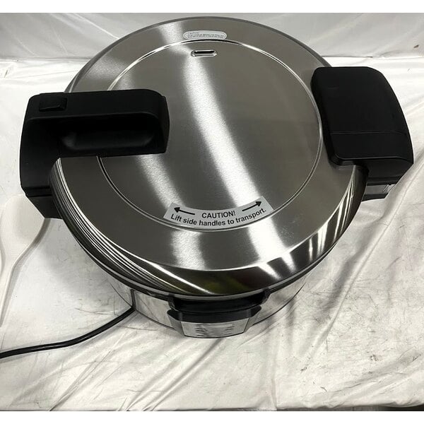 Scratch and Dent Avantco RCSB90 90 Cup (45 Cup Raw) Digital Electric Rice Cooker / Warmer with Hinged Lid - 240V, 2,500W