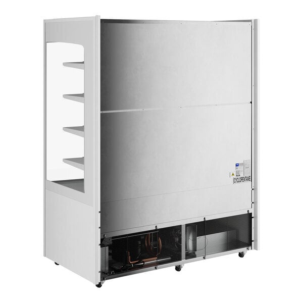 Scratch and Dent Avantco VOA-60-W 59 1/8" White Extra Deep Vertical Open Air Merchandiser with LED Lighting - 115V