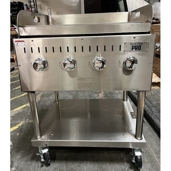 Scratch and Dent Backyard Pro LPG30 30" Stainless Steel Liquid Propane Outdoor Grill with Griddle